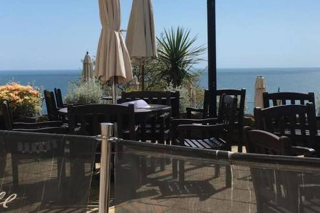 **Sunny And Bright, Thatchers Rock One Bed Beach Front Apartment*** トーキー エクステリア 写真
